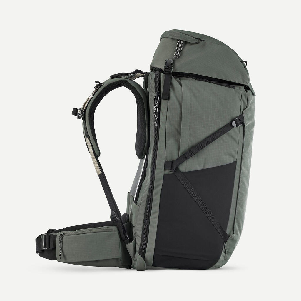 Sac à dos de voyage et trekking ouverture valise 70 + 6 l homme - travel 900