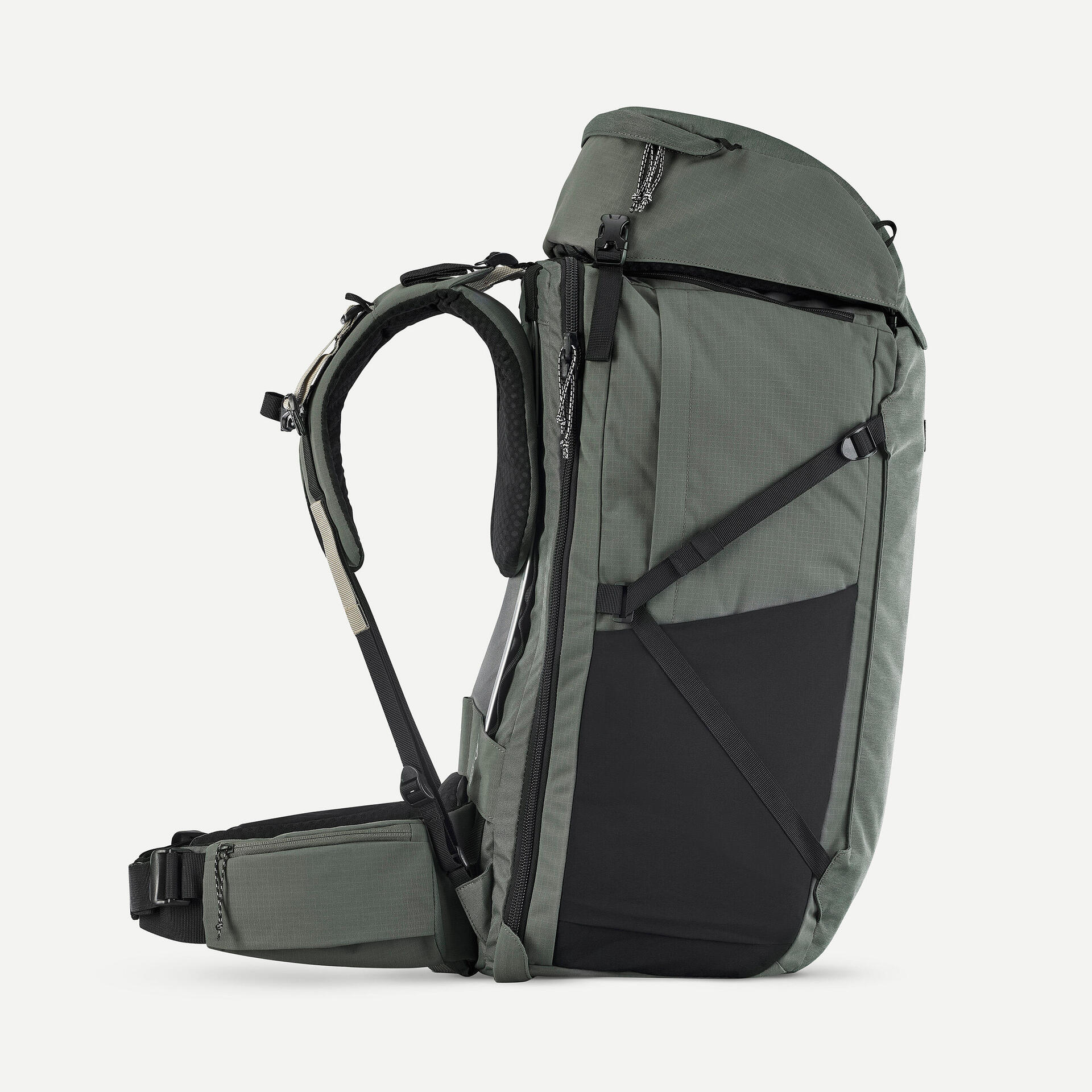 MEN’S TRAVEL TREKKING 70 L BACKPACK TRAVEL 900 WITH SUITCASE OPENING
