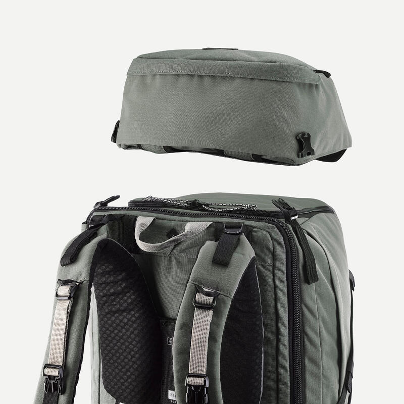 Rucsac de voiaj deschidere tip valiză 70+6L Travel 900 verde bărbați