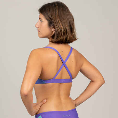 Women's Swimming Swimsuit Top Jana lum blue purple