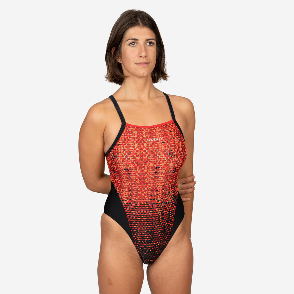 Moteriškas vientisas maudymosi kostiumėlis „Lexa Lavo“, oranžinis