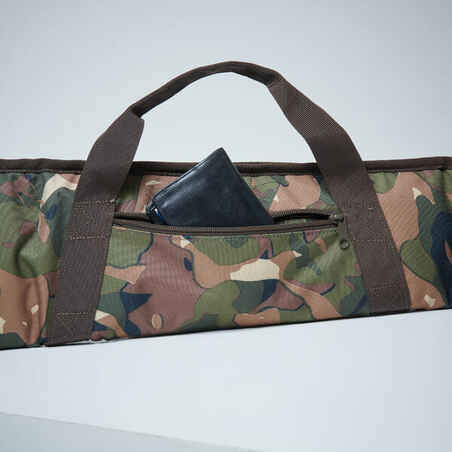 Hunting gun bag 125 cm camo woodland green and brown