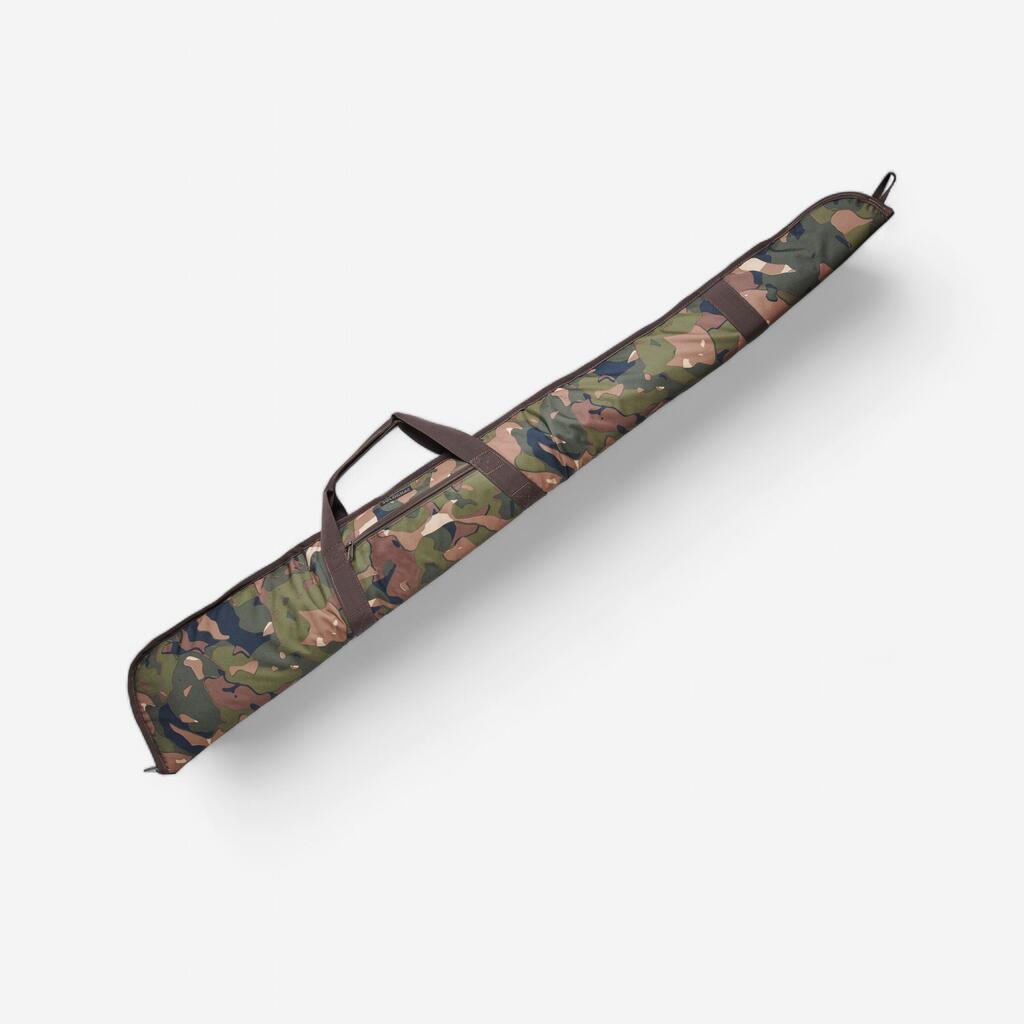 Hunting gun bag 125 cm camo woodland green and brown