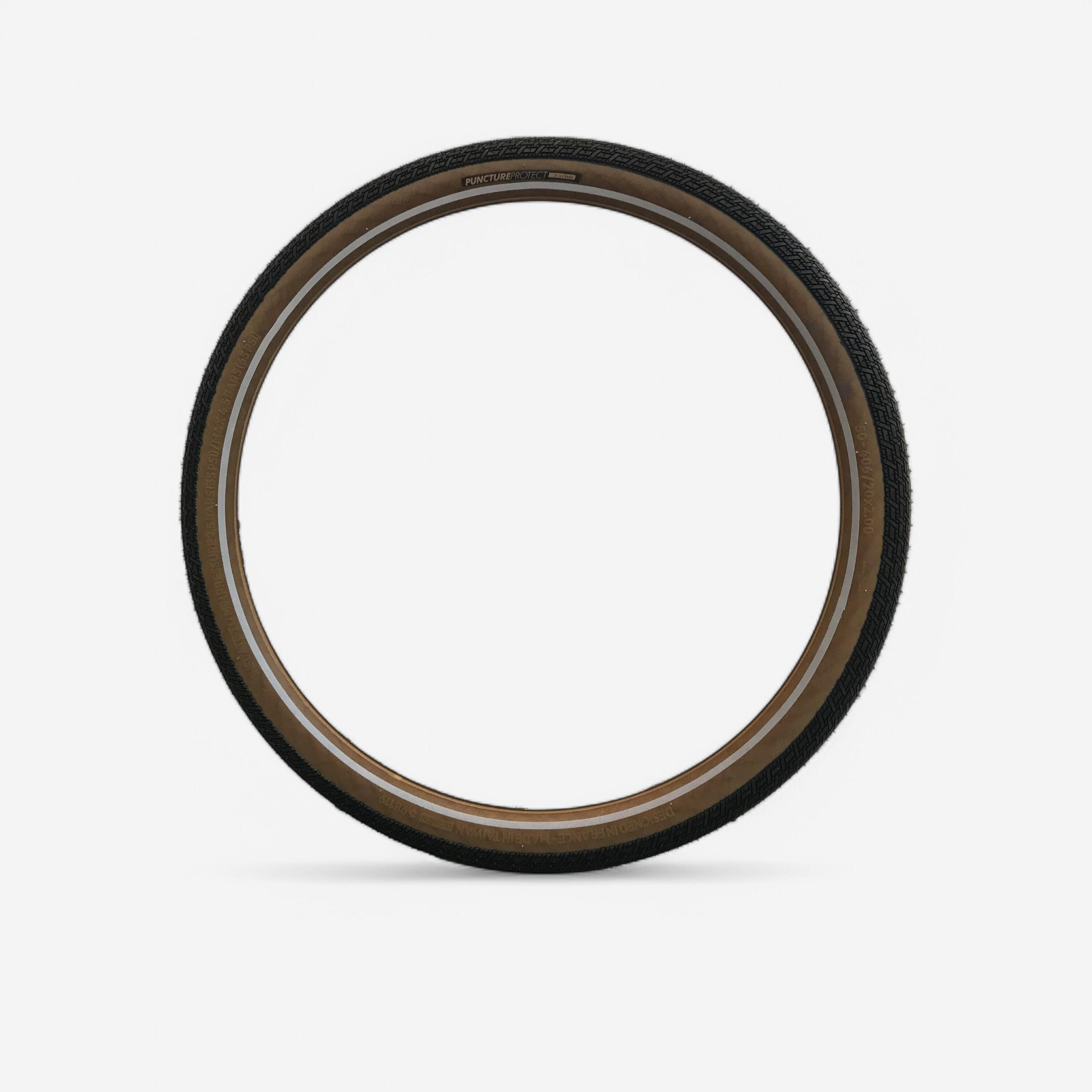 BTWIN Copertone 20" x1.75 50-406 fianco marrone