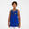 Kids' Reversible Sleeveless Basketball Jersey T500R - White/Blue