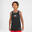 Basketbal shirt kind T500R omkeerbaar zwart/rood