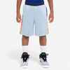 Kids' Reversible Basketball Shorts SH500R - Light Blue/Navy