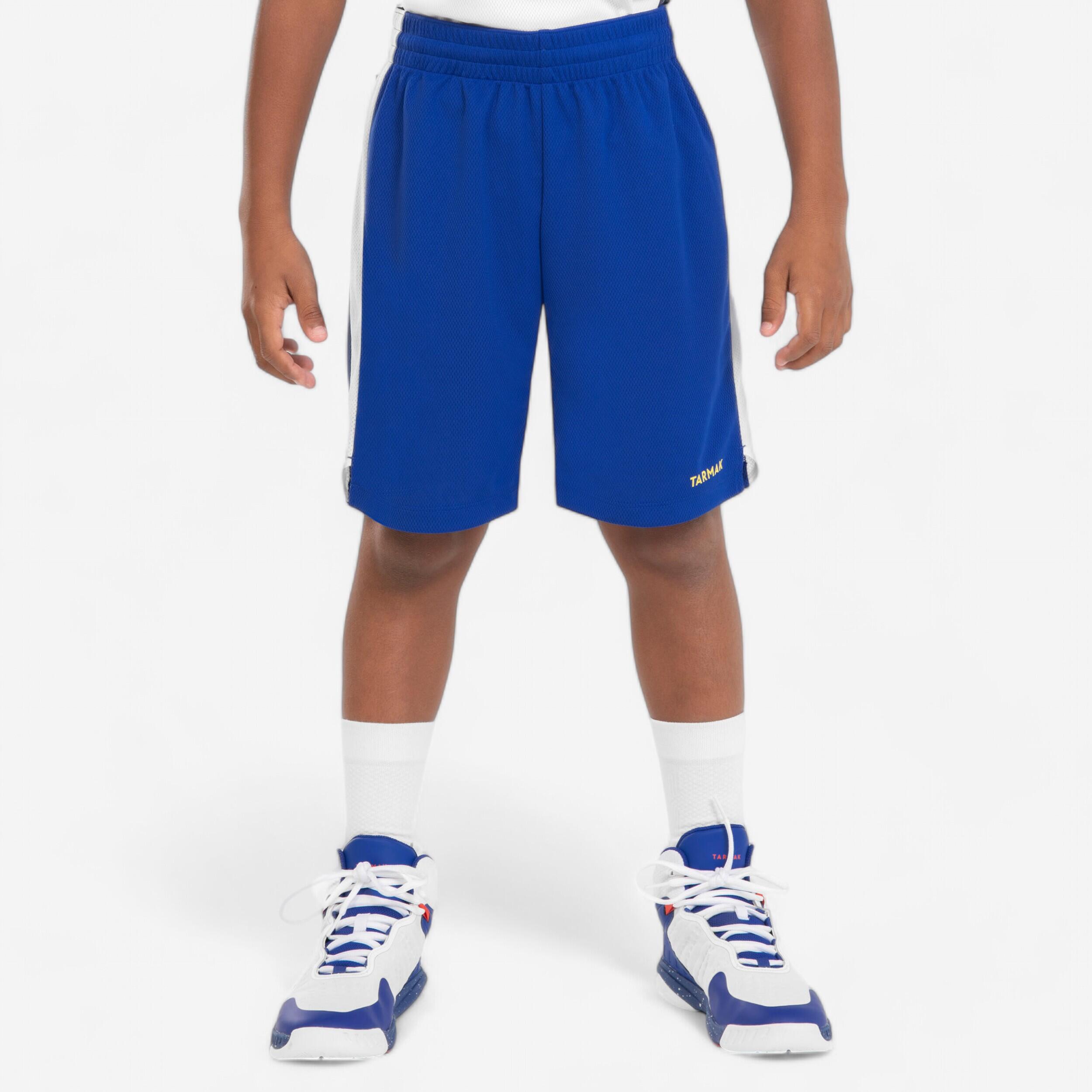 Children's basketball shorts- SH500 JR blue