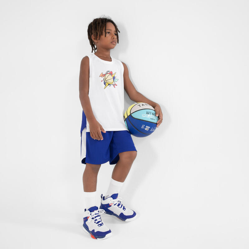 Basketbalshort voor kinderen SH500 blauw