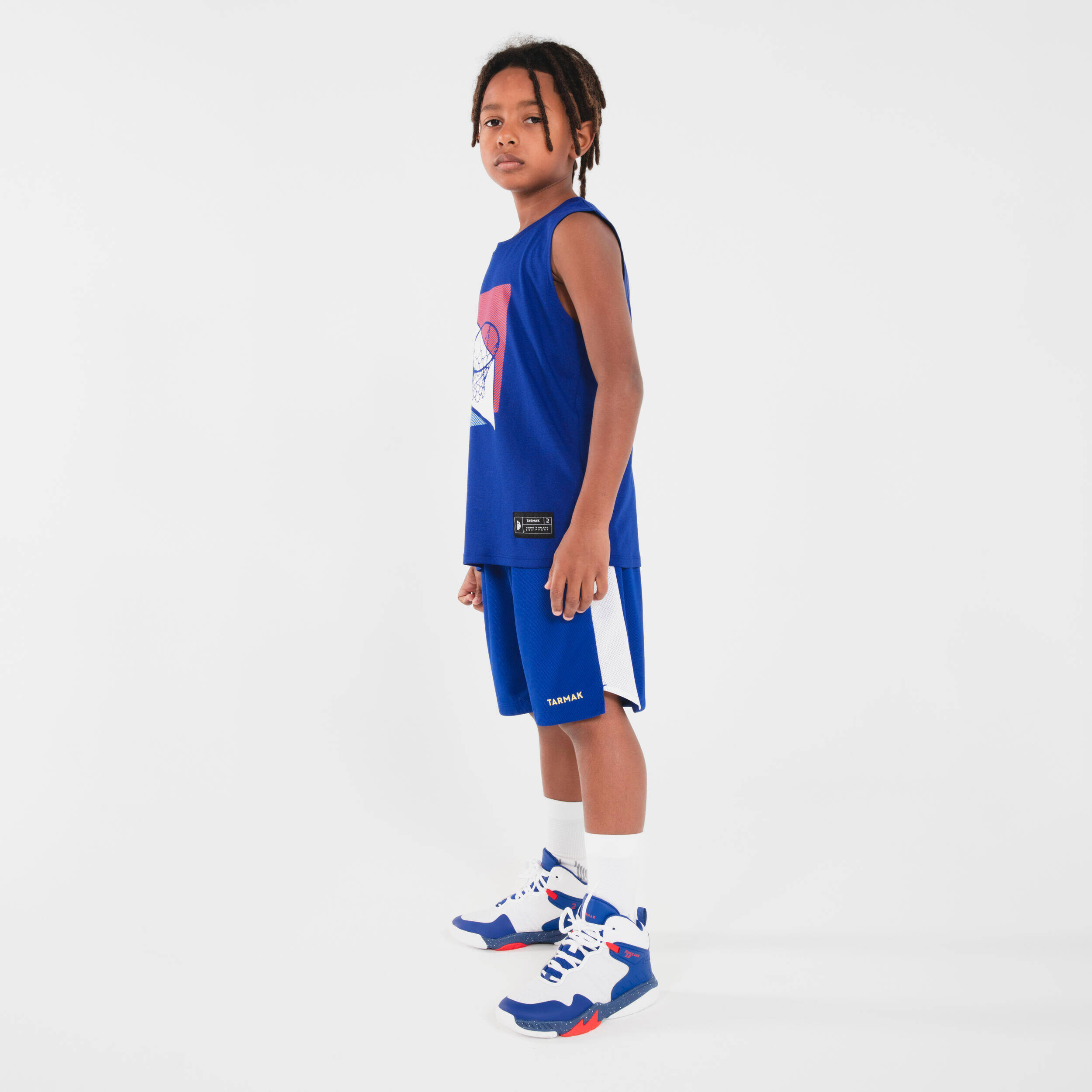 Kids' Basketball Shorts SH500 - Blue -  4