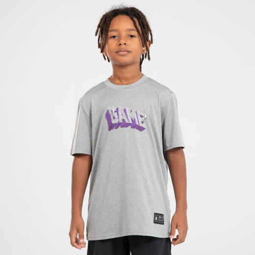 
      Bērnu basketbola T krekls "TS500 Fast", pelēks 
  