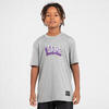 T-SHIRT / MAILLOT DE BASKETBALL ENFANT - TS500 FAST GRIS