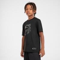 T-SHIRT / MAILLOT DE BASKETBALL ENFANT - TS500 FAST NOIR