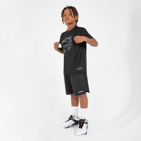 Kids' Basketball T-Shirt / Jersey TS500 Fast - Black