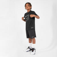 T-SHIRT / MAILLOT DE BASKETBALL ENFANT - TS500 FAST NOIR