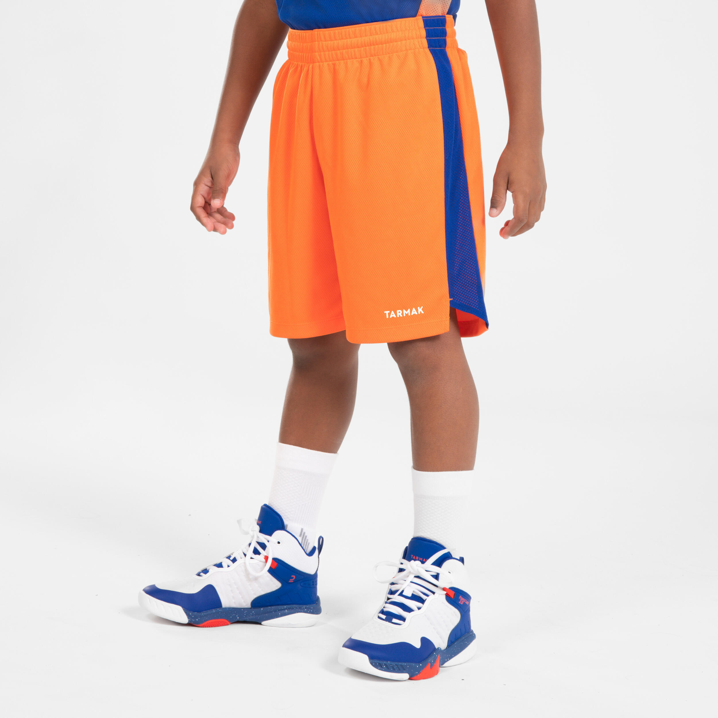 Kids' Basketball Shorts SH500 - Orange 2/6