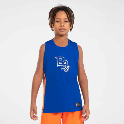 
      Kinder ärmellos Basketball Trikot - T500 blau
  