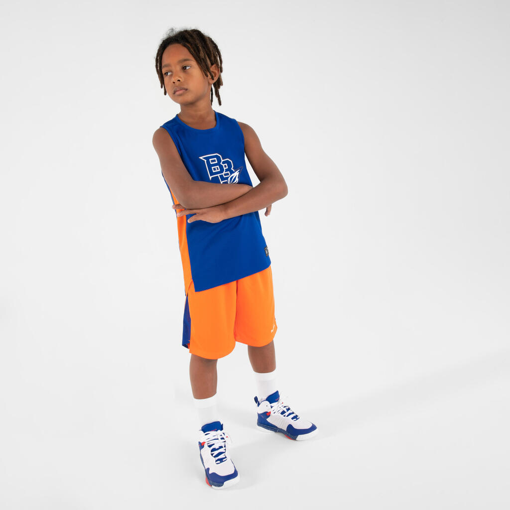 Pantaloneta de baloncesto para niños Tarmak SH500 naranja