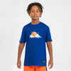 Kinder Basketballshirt TS500 Fast Electric blau