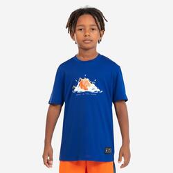 CAMISETA DE BALONCESTO NIÑO - TS500 FAST AZUL ELÉCTRICO