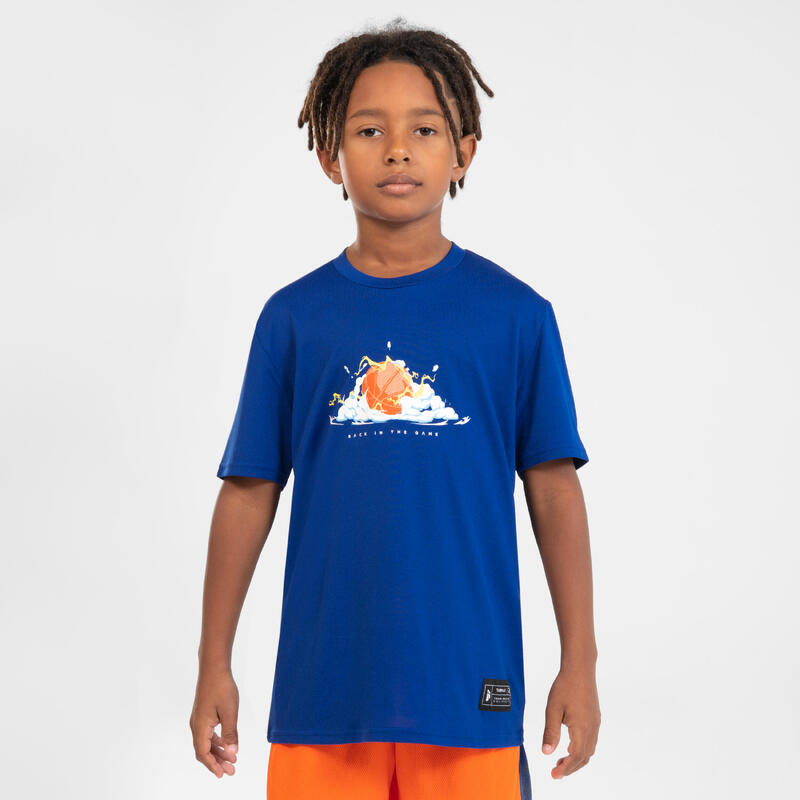 Dětské basketbalové tričko TS500 Fast modré 