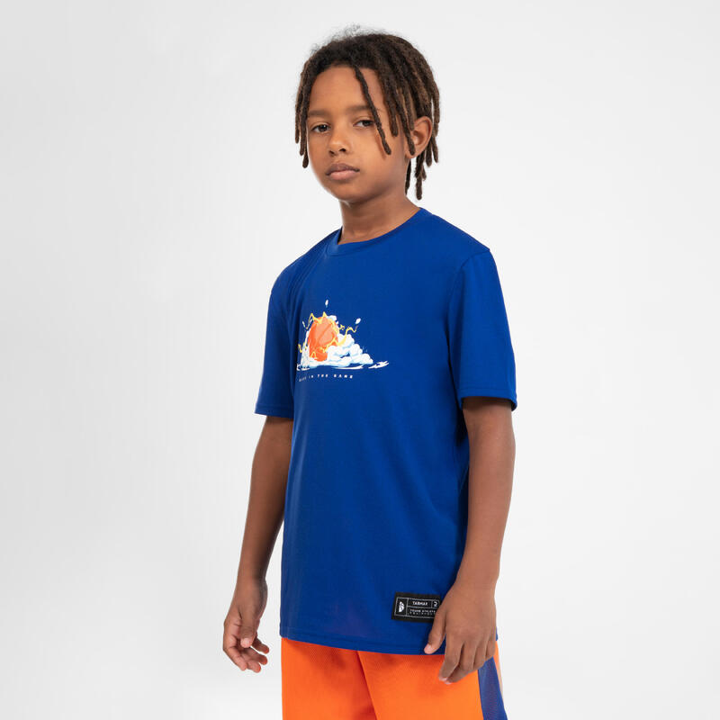 Dětské basketbalové tričko TS500 Fast modré 
