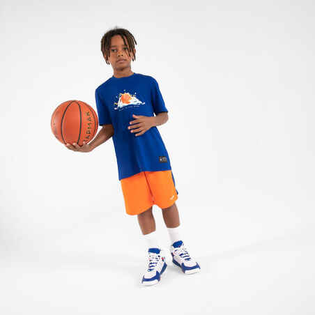 SHORT DE BALONCESTO NIÑOS - SH500 NARANJA