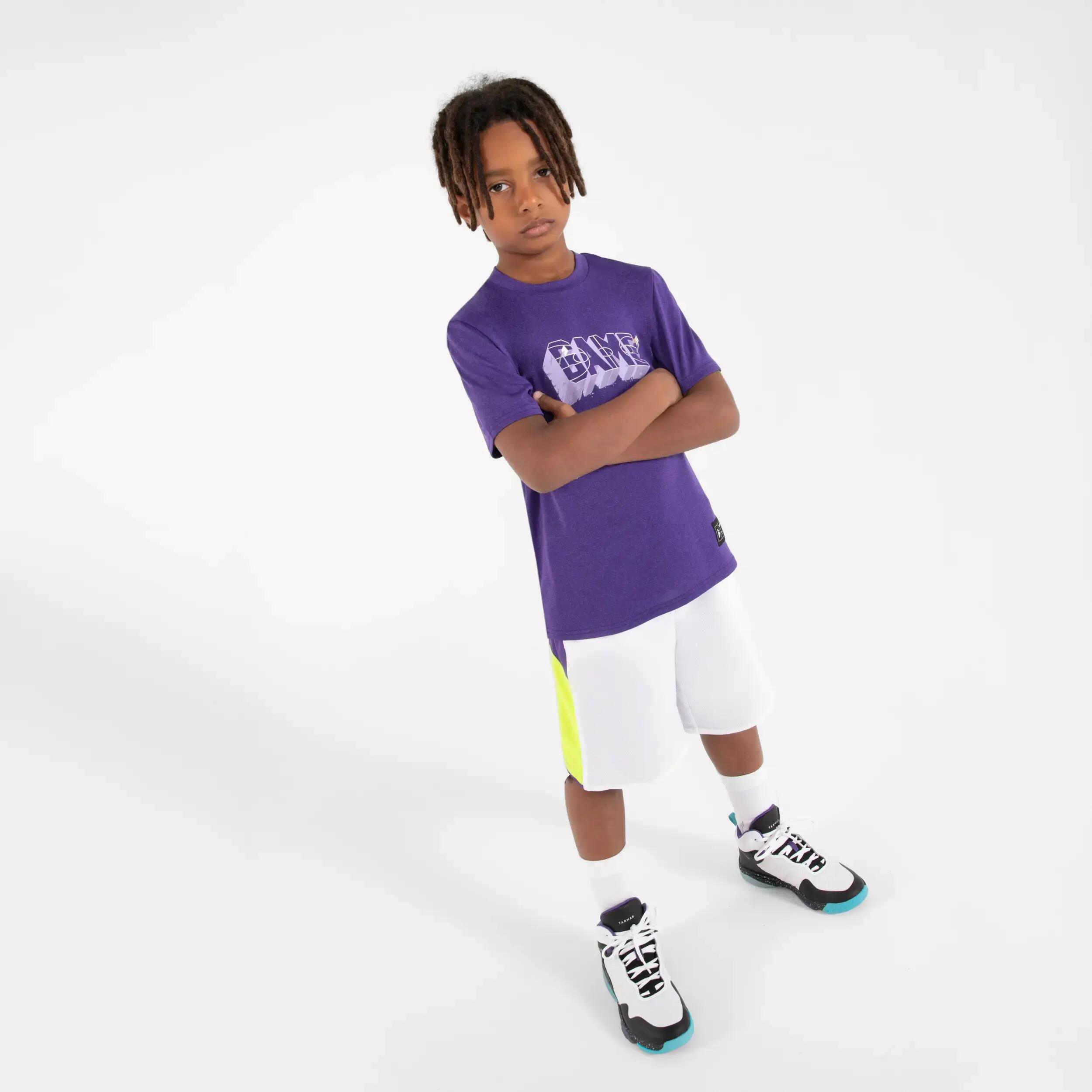 Kids' Basketball T-Shirt / Jersey TS500 Fast - Purple 3/6