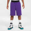 Detské obojstranné basketbalové šortky SH500R bielo-fialové