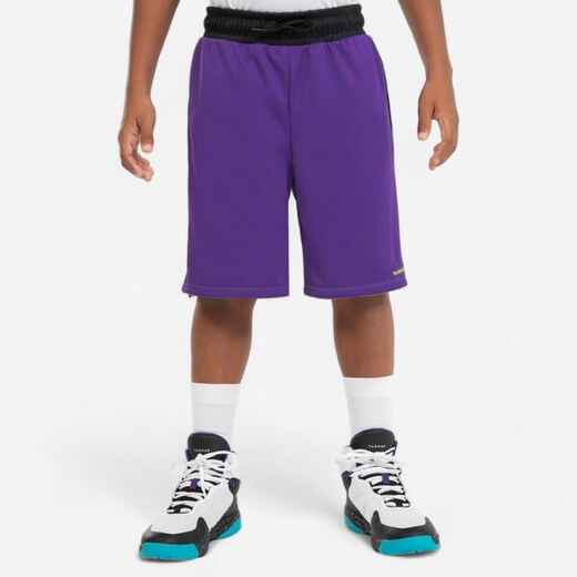 
      Kinder wendbare Basketball Shorts - SH500R weiss/violett
  