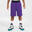 Kids' Reversible Basketball Shorts SH500R - White/Purple