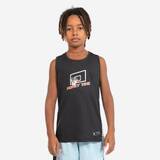 Kids' Sleeveless Basketball Jersey T500 - Black