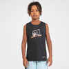 Kids' Sleeveless Basketball Jersey T500 - Black