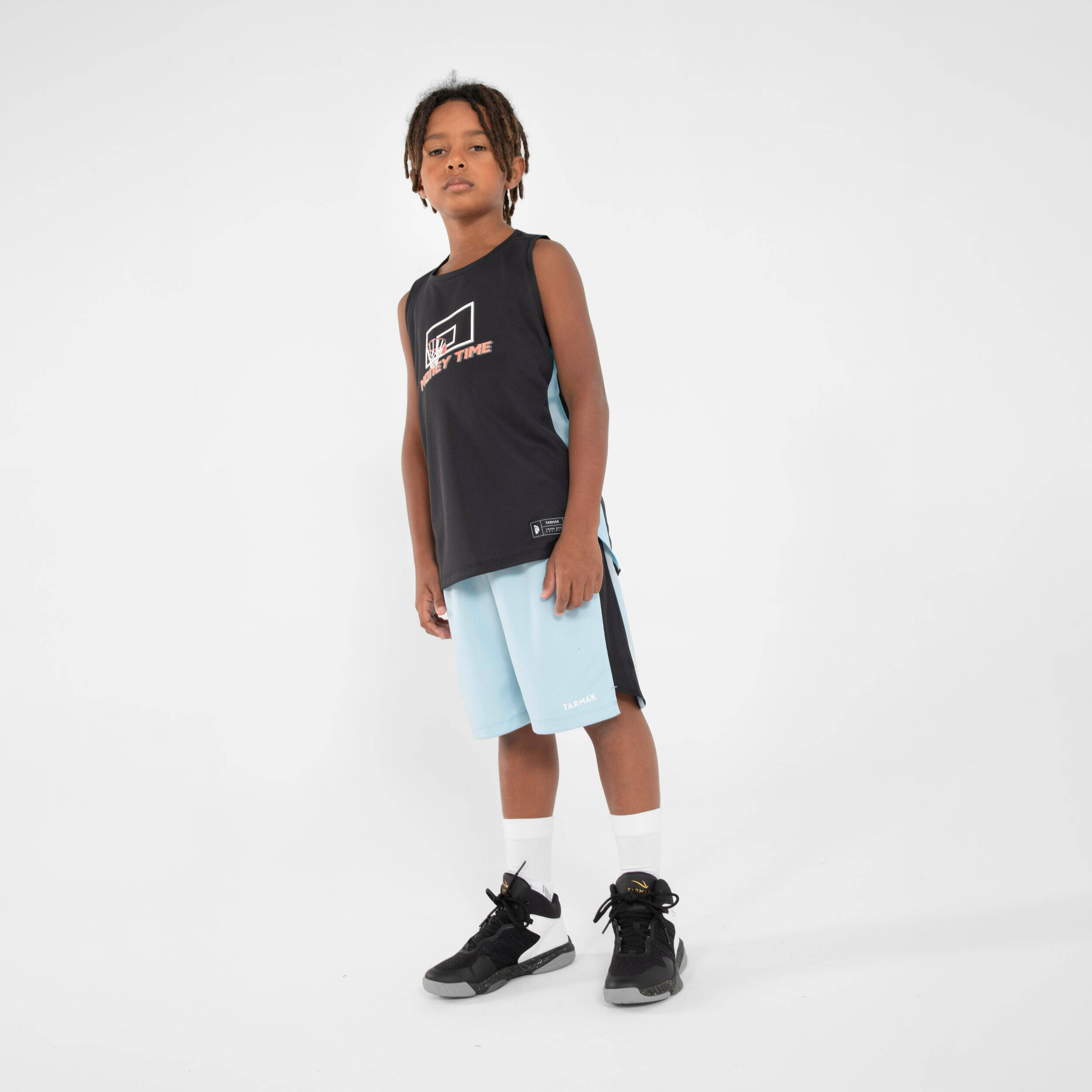 Kids' Basketball Shorts SH500 - Light Blue -  3