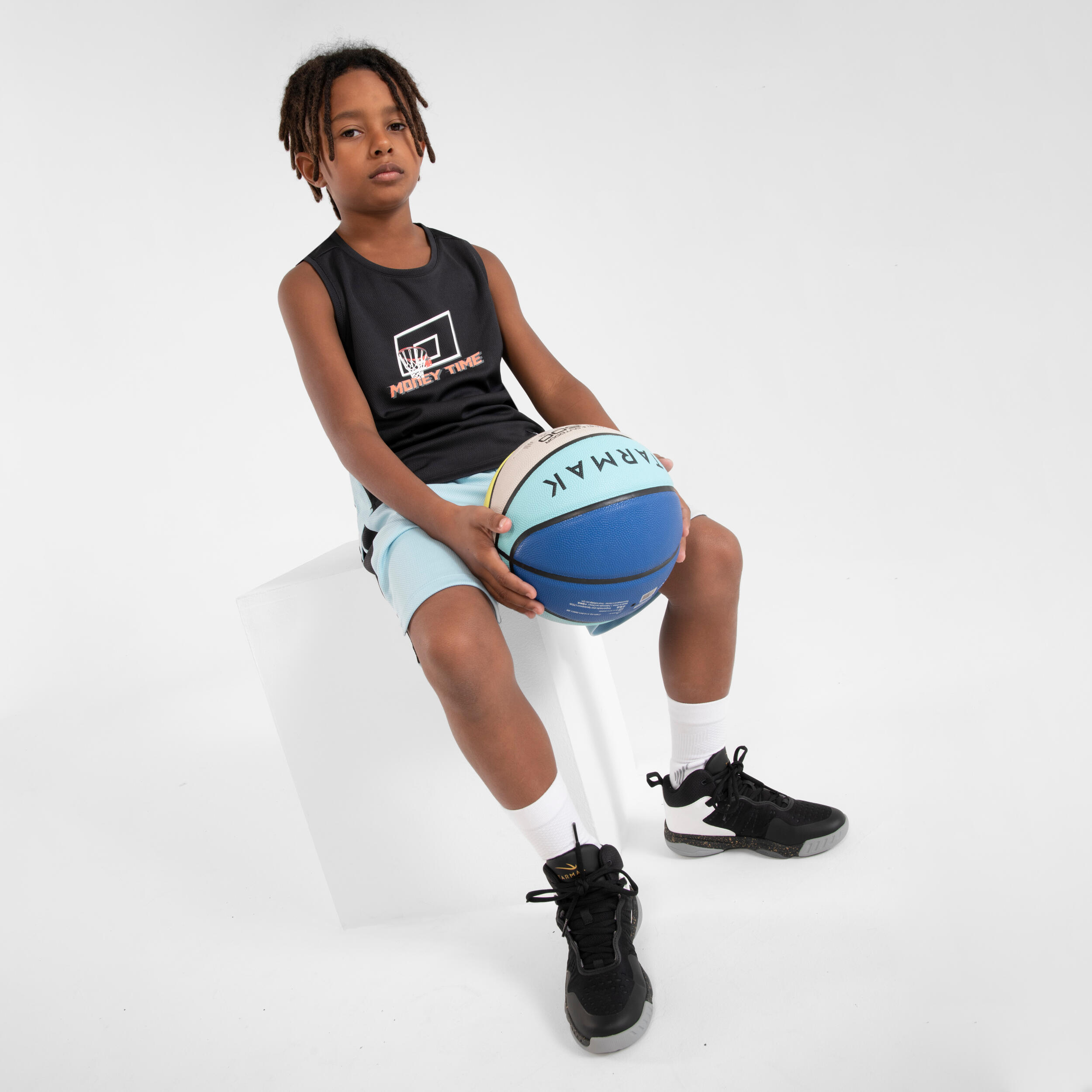 Kids' Intermediate Basketball Shoes SS500H - Black 16/16