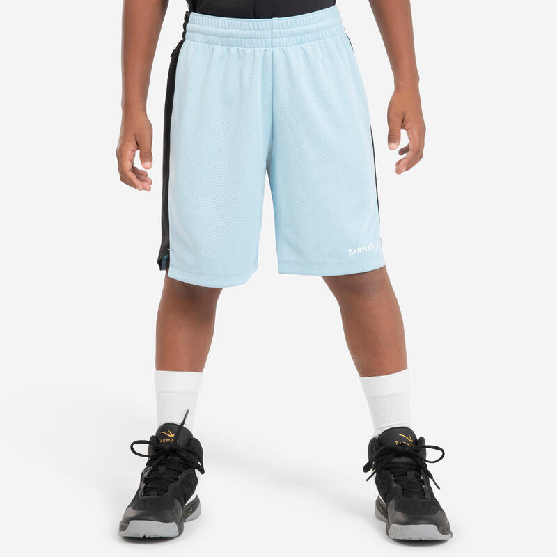 SHORT DE BASKETBALL ENFANT - SH500 BLEU CLAIR