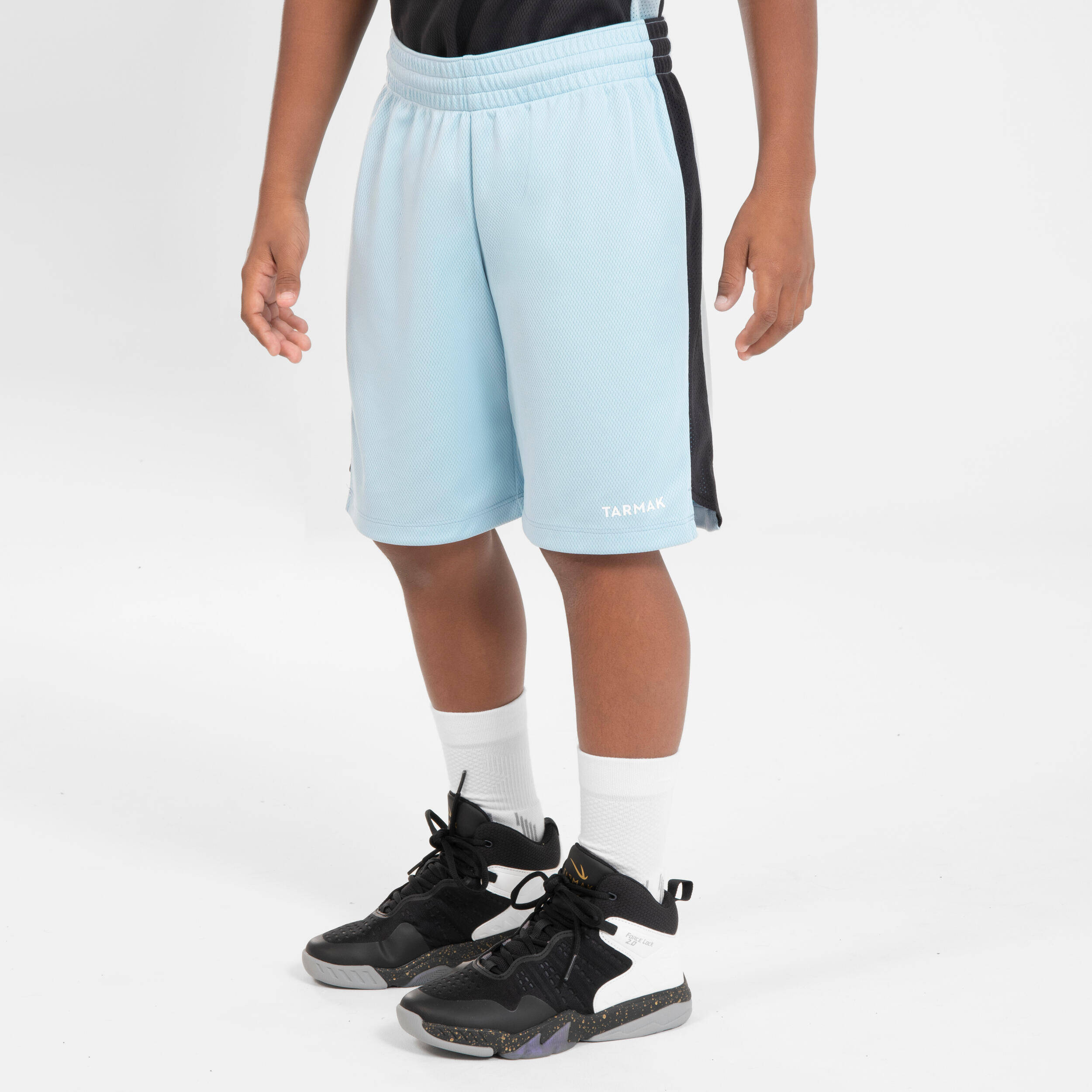 Kids' Basketball Shorts SH500 - Light Blue -  2