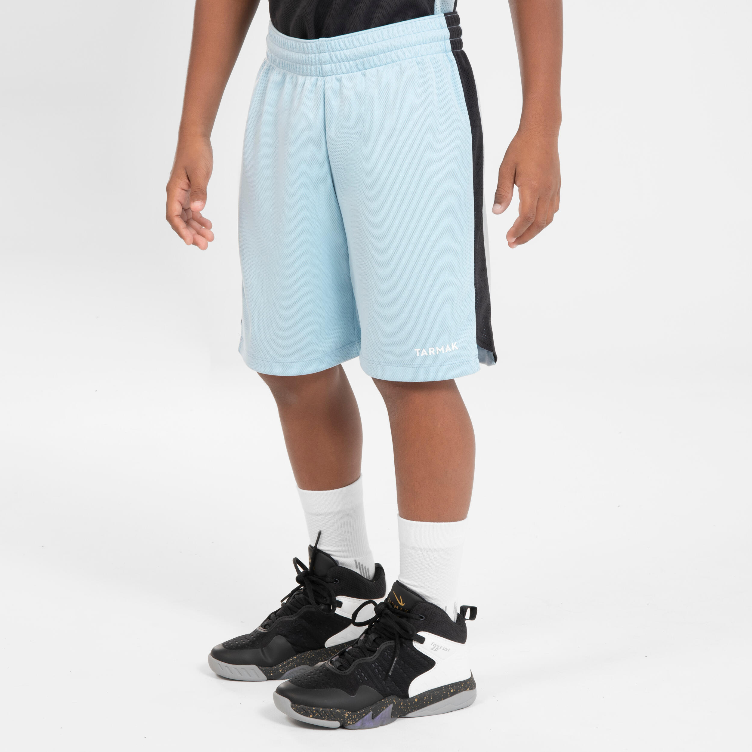 Kids' Basketball Shorts SH500 - Light Blue 2/6