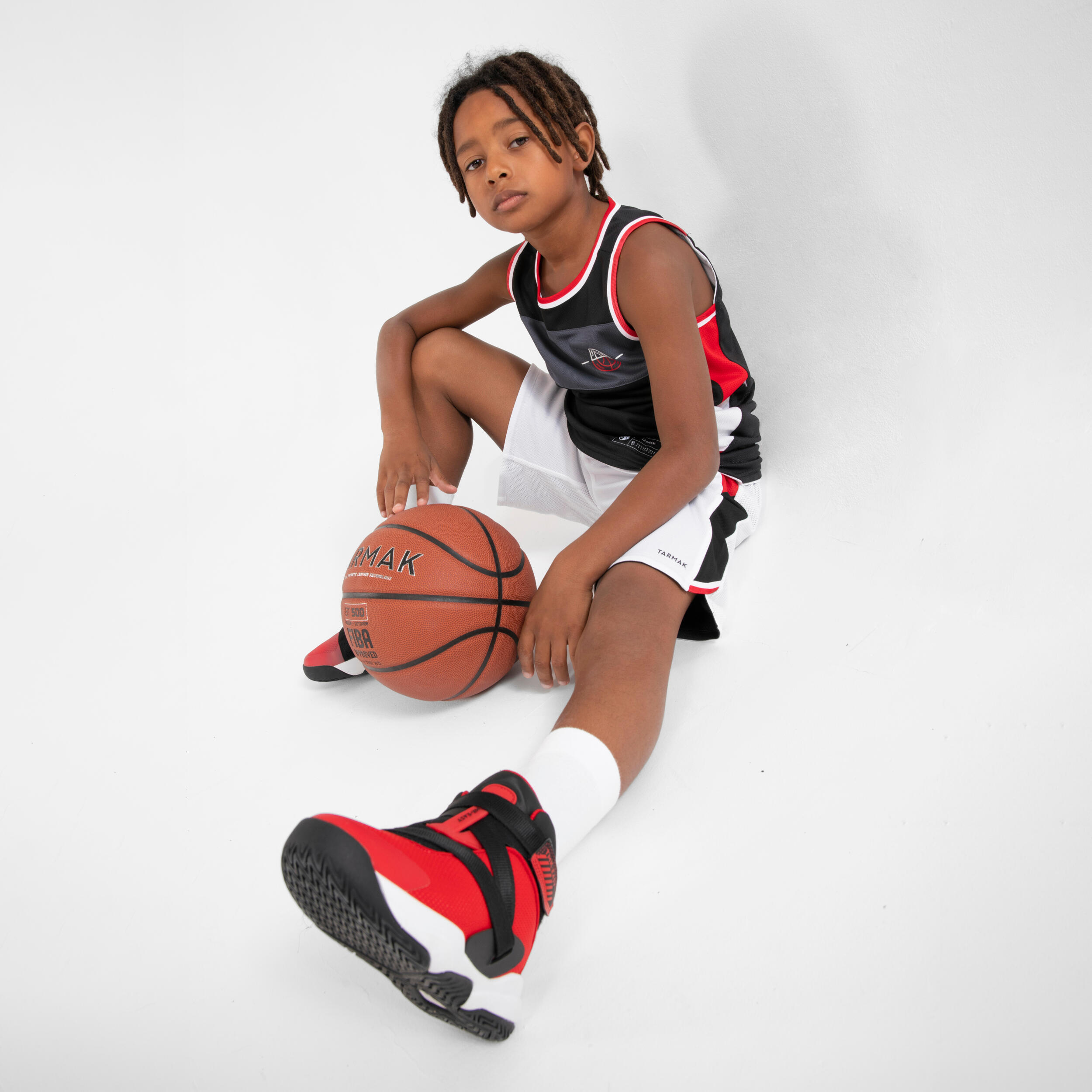 Kids' Basketball Shoes Easy X - Red 7/8