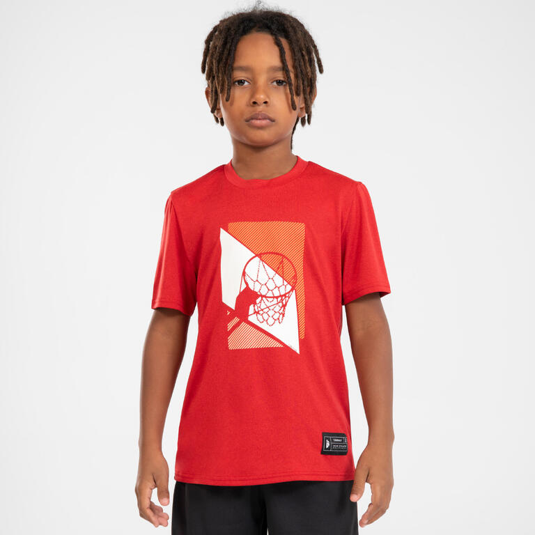 Kids' Basketball TShirt/Jersey TS500 Fast Red