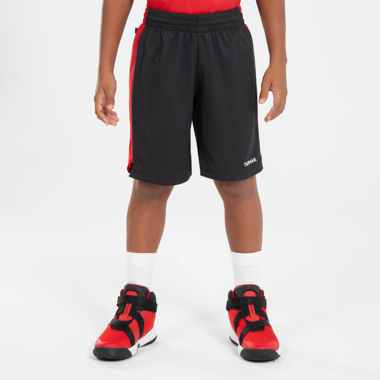 Kids' Basketball Shorts SH500 Black/Red