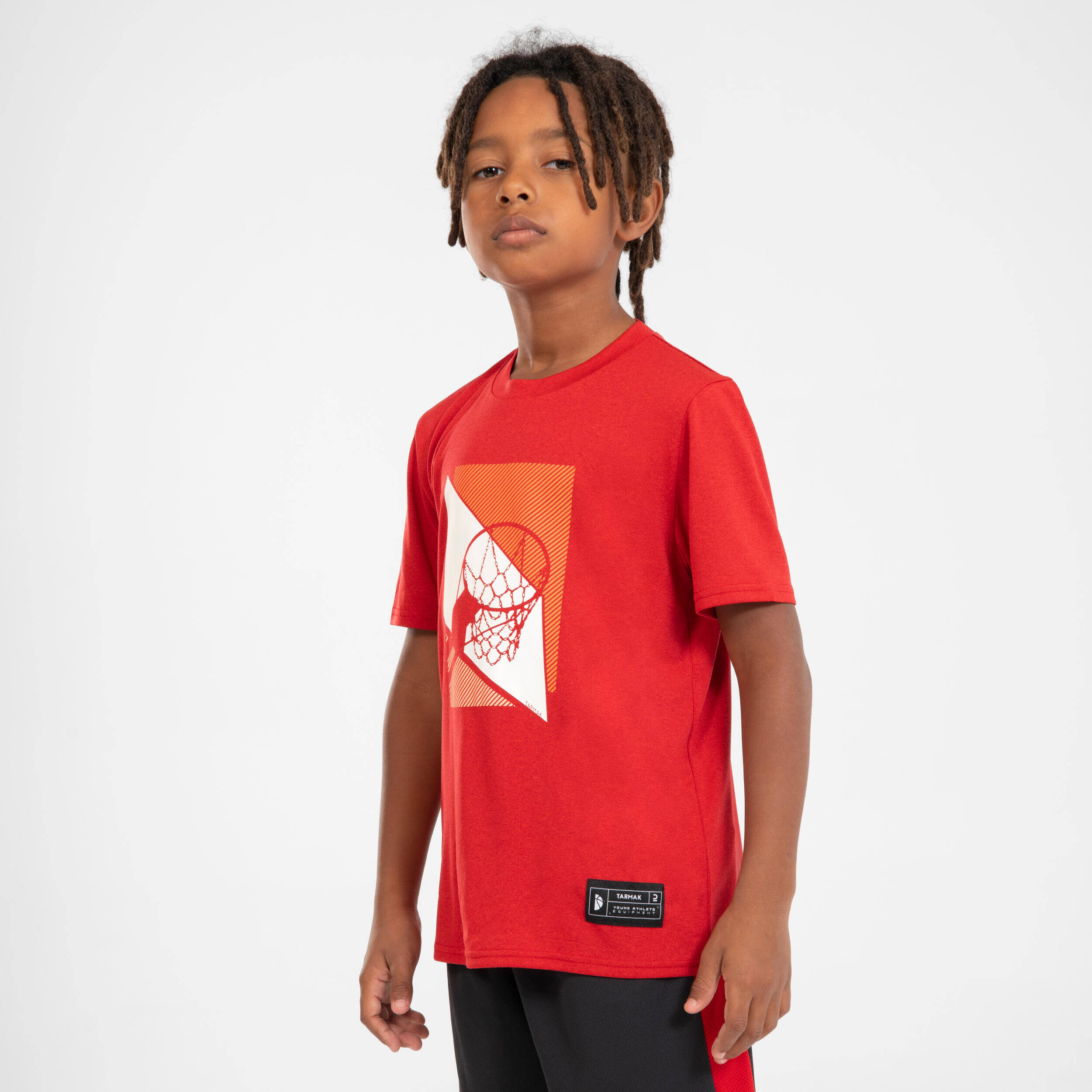 Kids' Basketball T-Shirt/Jersey TS500 Fast - Red -  2