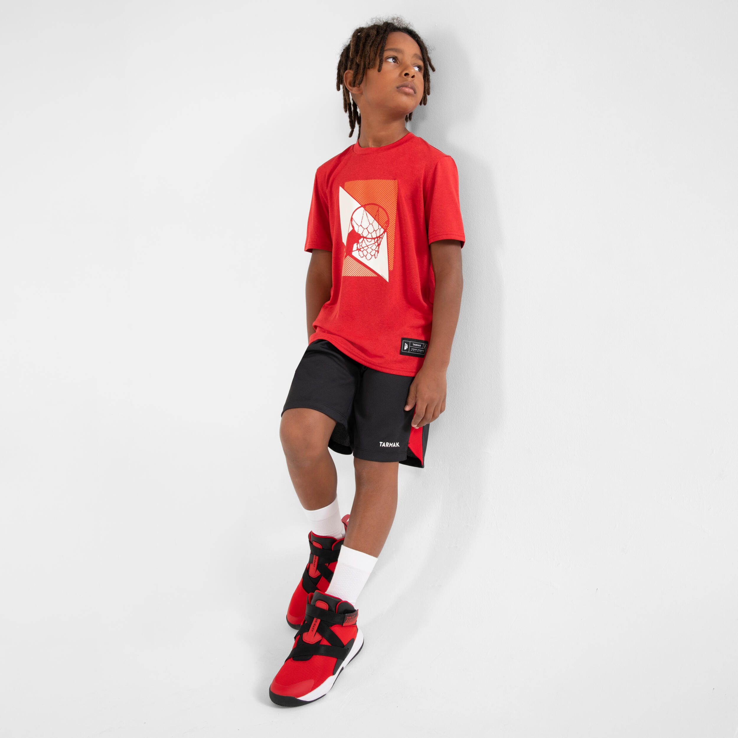 Kids' Basketball T-Shirt/Jersey TS500 Fast - Red