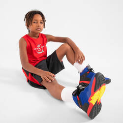 Kids' Sleeveless Basketball Jersey T500 - Red