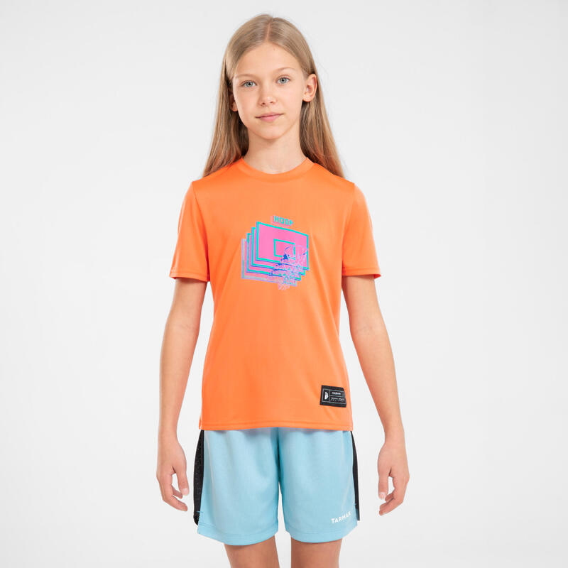 Dětské basketbalové tričko TS500 Fast oranžové 
