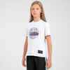 Detské basketbalové tričko TS500 FAST biele