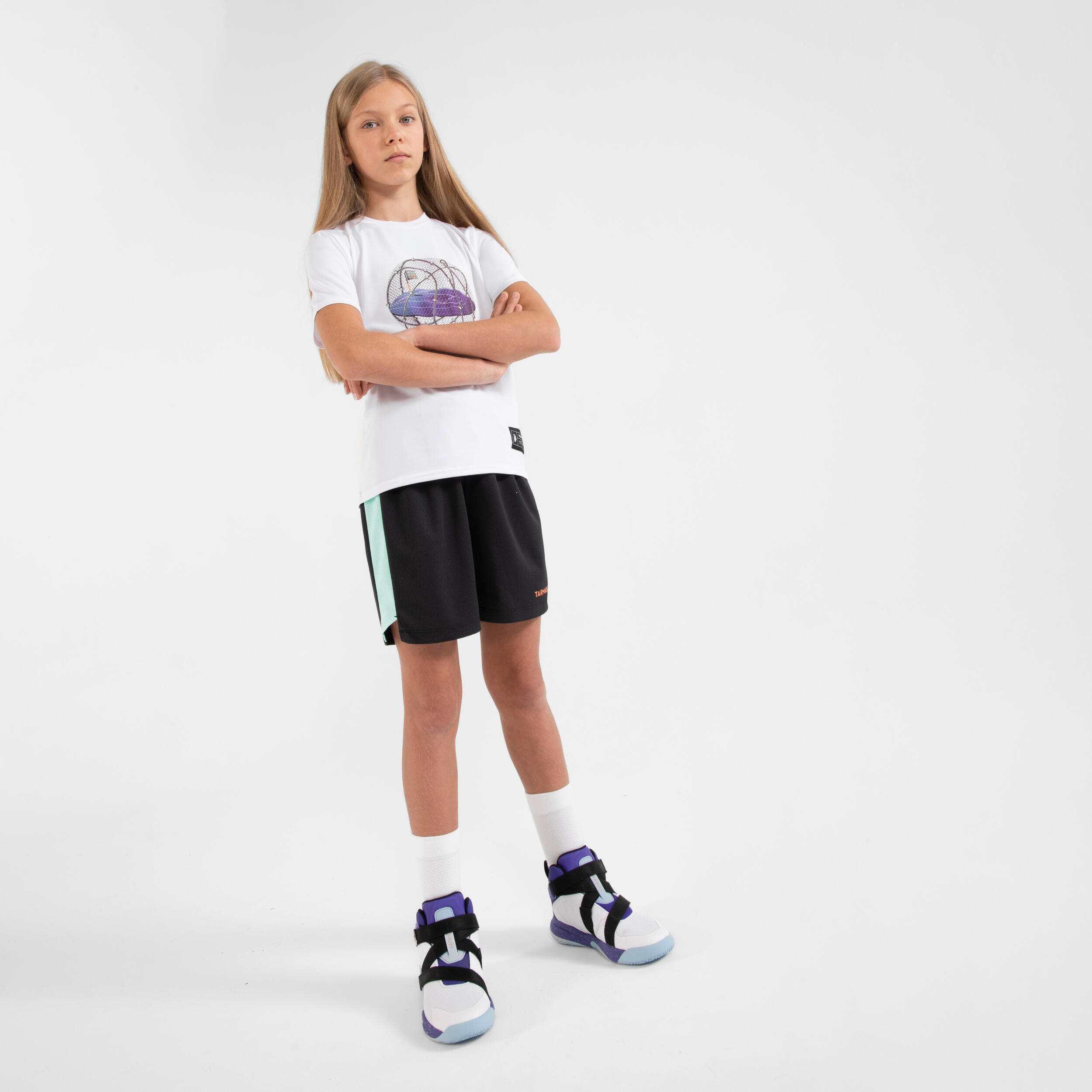Kids' Basketball T-Shirt / Jersey TS500 Fast - White 3/5