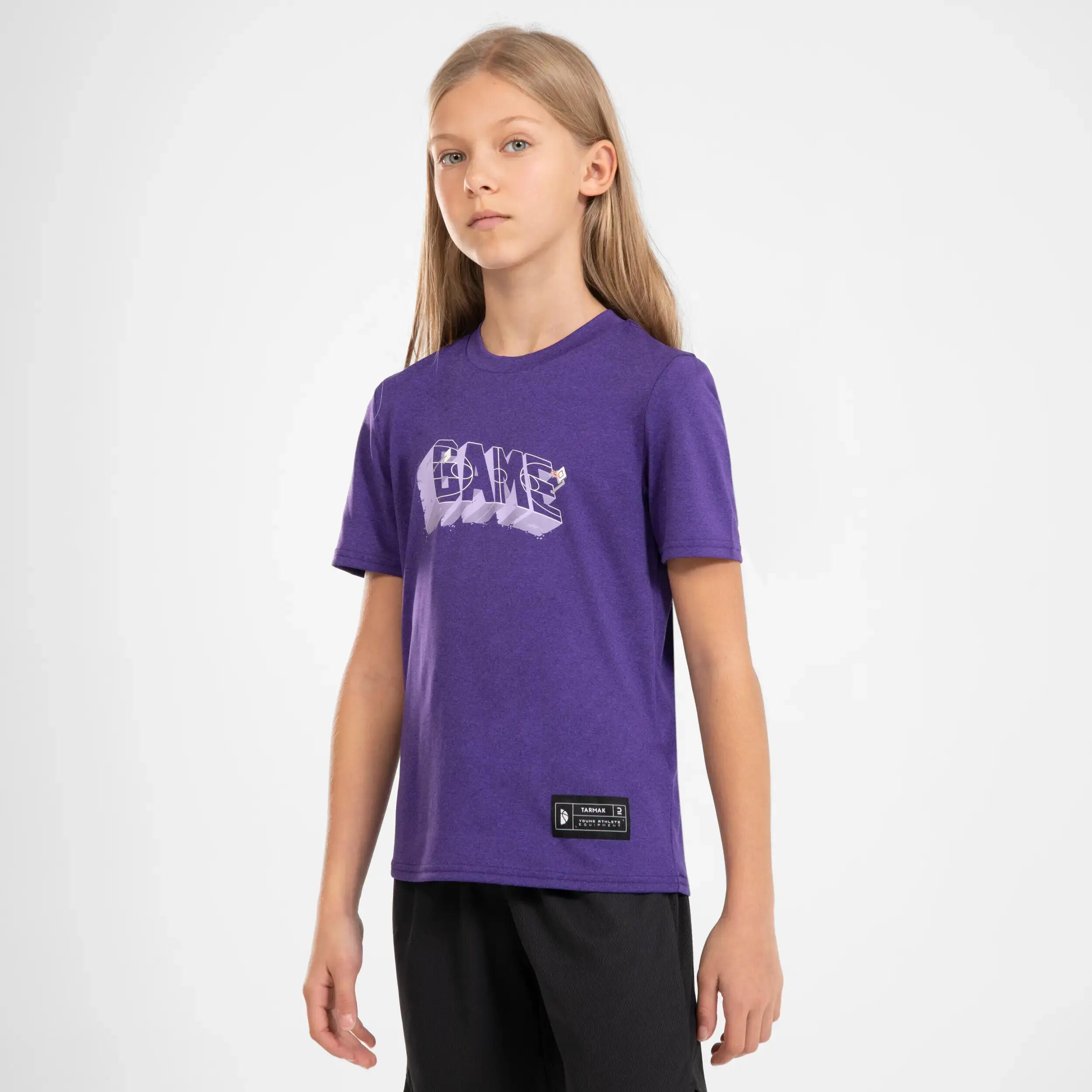 Kids' Basketball T-Shirt / Jersey TS500 Fast - Purple 2/6