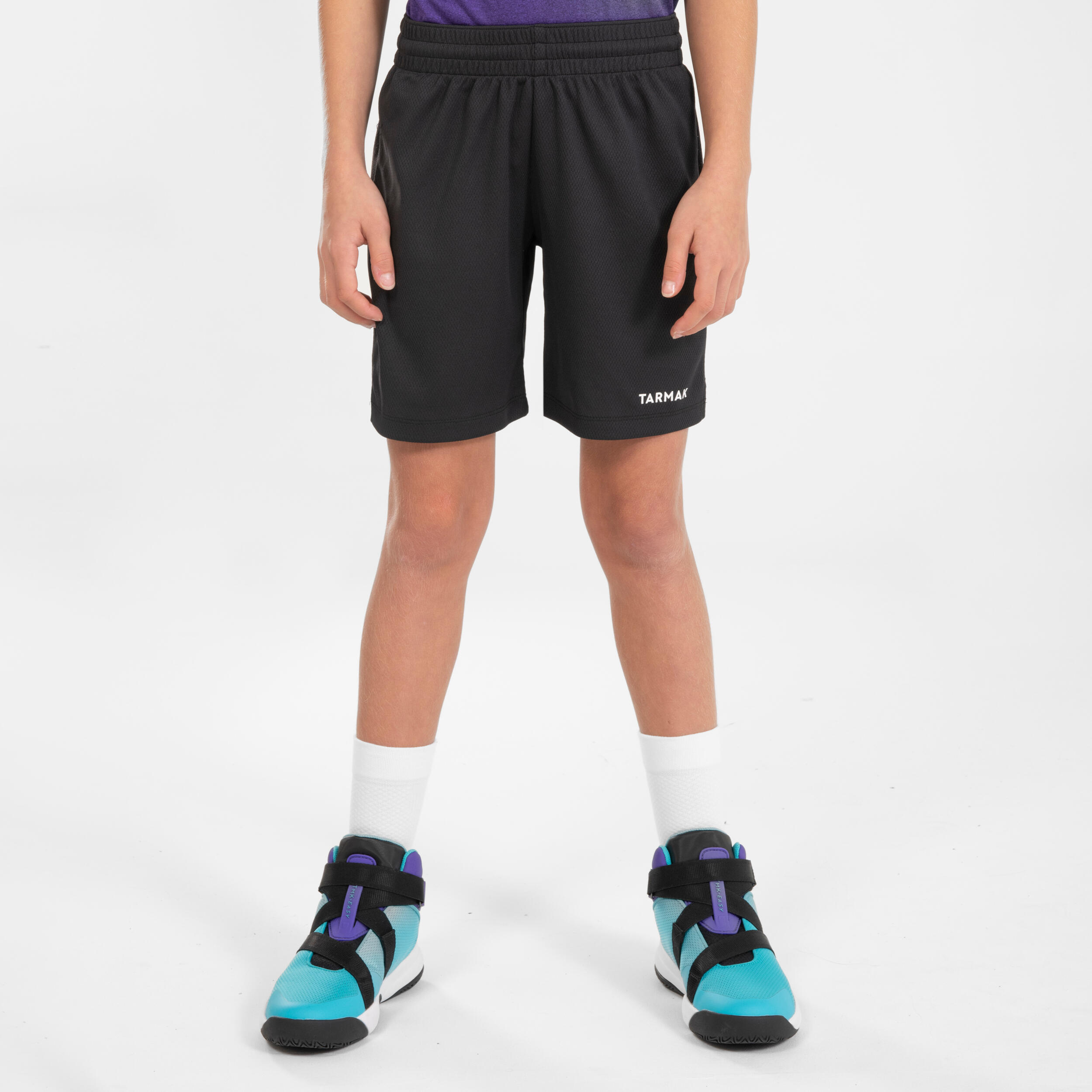 SHORT DE BALONCESTO NIÑOS - SH500 NEGRO 2/12
