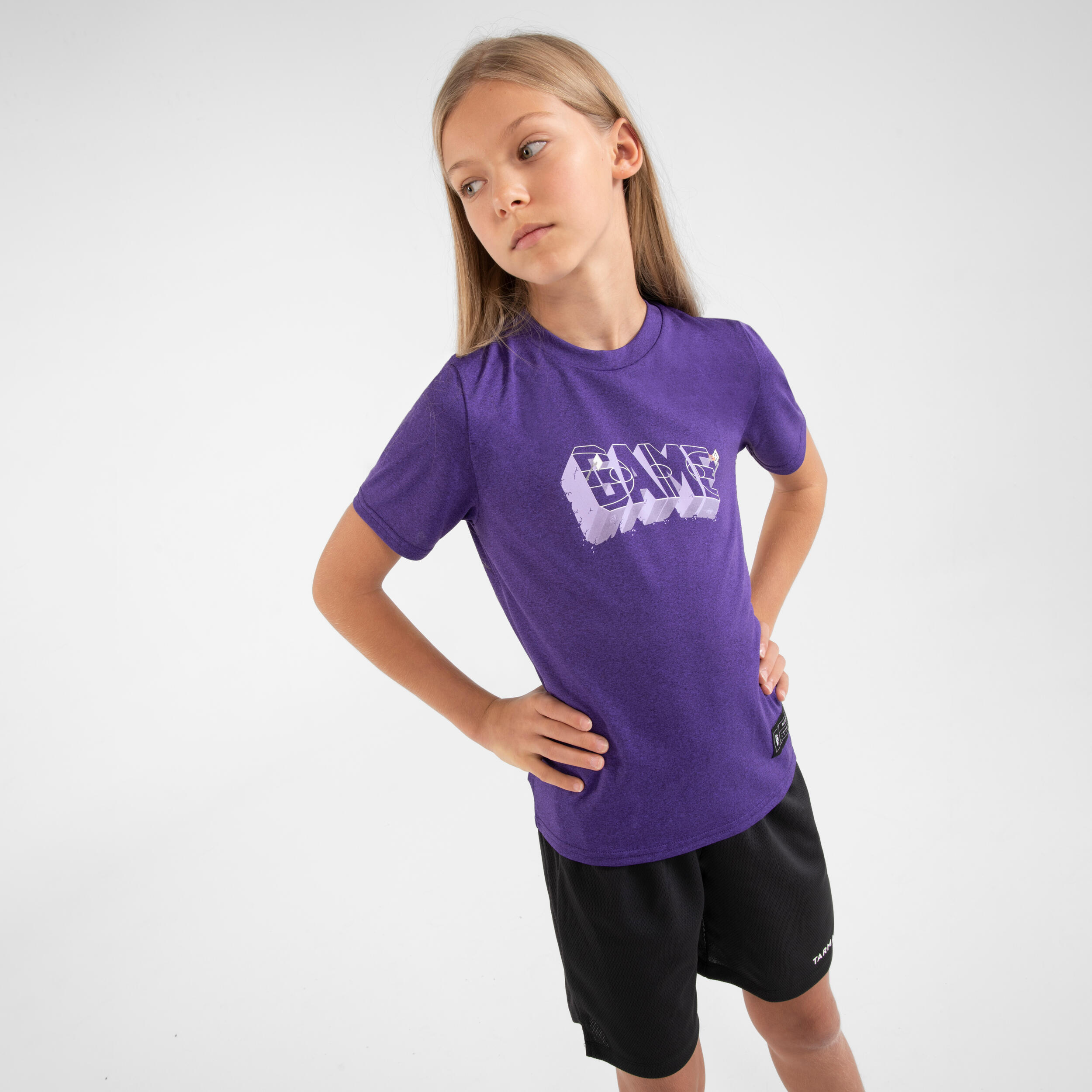 SHORT DE BALONCESTO NIÑOS - SH500 NEGRO 8/12